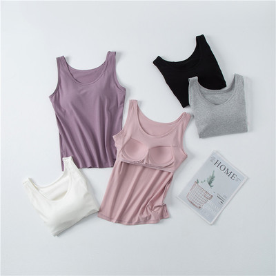 一体式无钢圈文胸防走光吊带背心