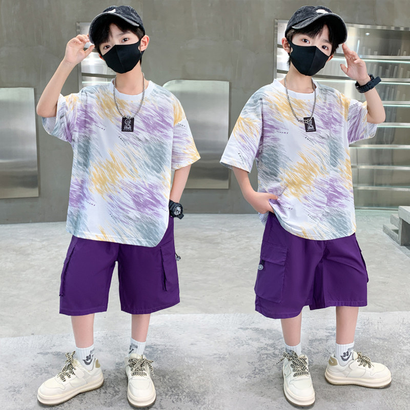 儿童男童夏季套装运动短袖两件套