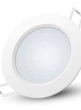 鸿雁筒灯LED防眩射灯嵌入式书房卧室天花灯白光7.5开孔餐厅中性光