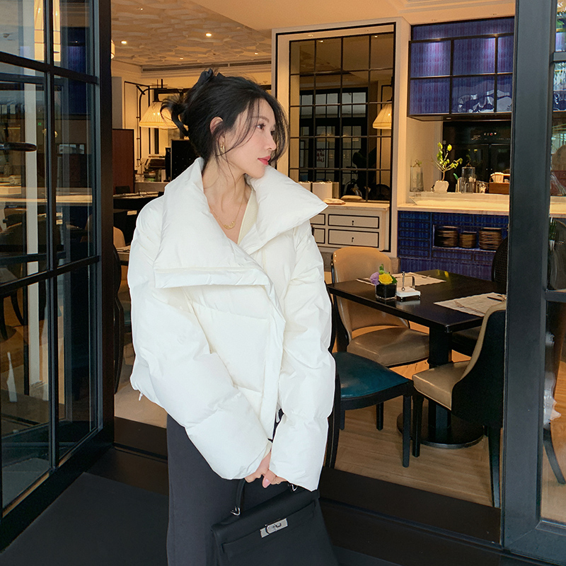 bigyu翻领短款面包羽绒服~