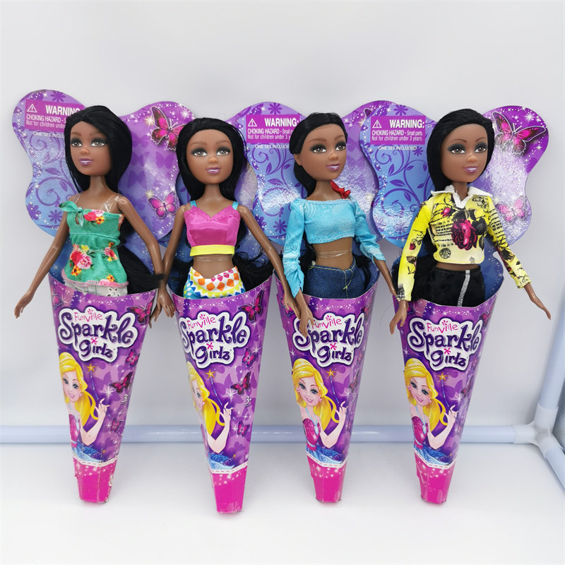 sparkle girlz可爱女孩过家家公主娃娃长发梳头编发玩具仙女娃娃
