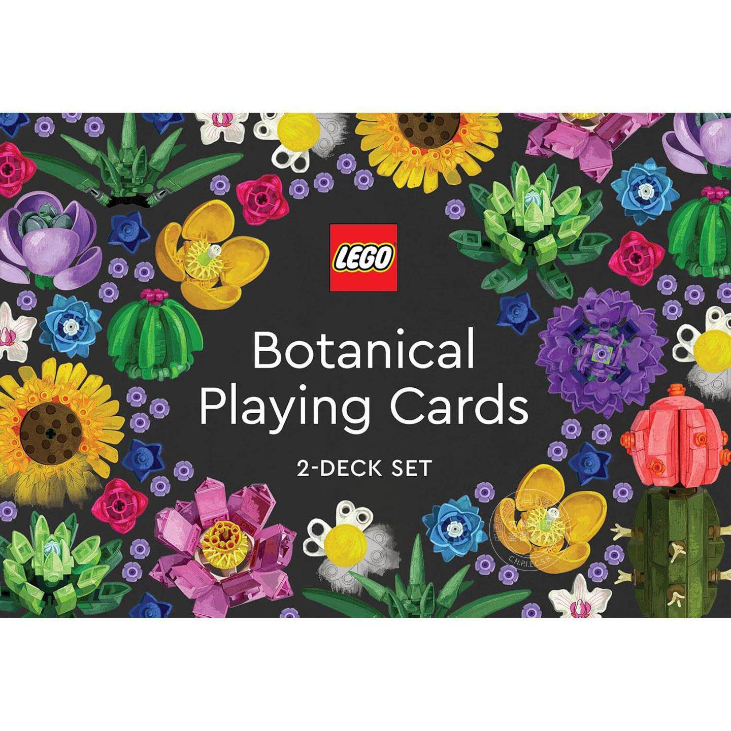 现货 乐高植物主题扑克两副 文创周边 英文原版 LEGO Botanical Playing Cards: 2-Deck Set