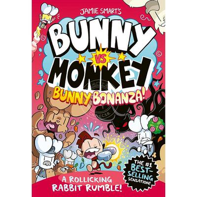 兔子大战猴子：兔子狂欢节 儿童读物图像小说 Jamie Smart 英文原版 Bunny vs Monkey: Bunny Bonanza! 7-10岁