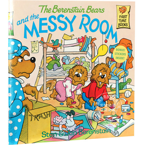 现货 贝贝熊和他乱糟糟的房间 英文原版 The Berenstain Bears and the Messy Room 进口儿童绘本 童书