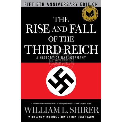 预售 第三帝国的兴亡 纳粹德国史 威廉·夏伊勒 英文原版 The Rise and Fall of the Third Reich A History of Nazi Germany