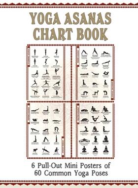 预售 按需印刷 Yoga Asanas Chart Book