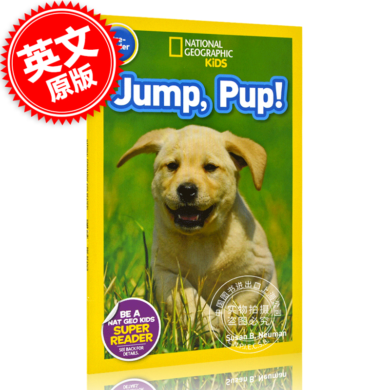 现货 国家地理分级阅读英文原版 National Geographic Readers Pre-Reader: Jump Pup! 少儿科普百科3-6岁
