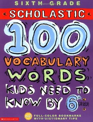现货 六年级学生应掌握的100个词汇 英文原版 100 Words Workbook: Vocabulary 6th Grade 全彩练习册 小学教辅 学习用书
