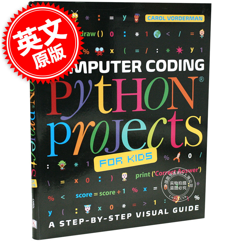 预售 编程真好玩：9岁开始学Python DK 英文原版 Computer Coding Python Projects for Kids 儿童Python程序编程图解指南