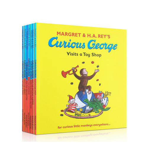现货 好奇猴乔治7册 儿童故事图画绘本 英文原版 Curious George Collection Seven paperbacks in a shrinkwrap
