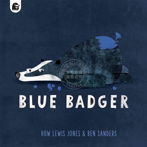 现货 深蓝色獾 儿童图画书 艺术插画绘本  英文原版 Blue Badger