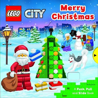 乐高圣诞节机关操作书 英文原版 LEGO (R) City. Merry Christmas : A Push  Pull and Slide Book 儿童启蒙纸板书中图网