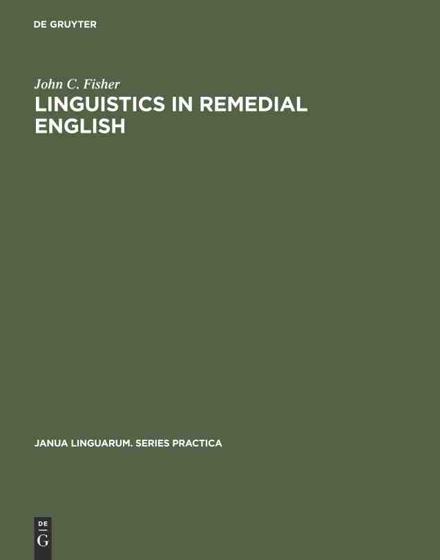 【预售 按需印刷】 Linguistics in remedial English 补习英语中的语言学  J. Fisher  英文原版