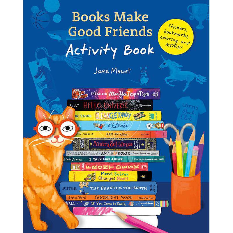 现货 图书交友活动手册 儿童读物 Jane Mount 英文原版 Books Make Good Friends Activity Book 8-12岁