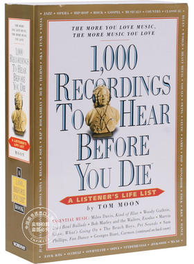 现货 死前要听的1000个曲目 英文原版 1,000 Recordings to Hear Before You Die：A Listener's Life List 一生要听的1000首歌曲