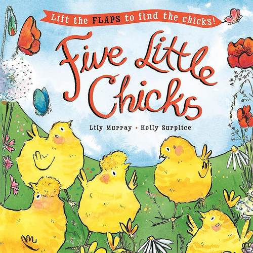 现货 五只小鸡 精品插图故事书 趣味翻翻书  英文原版 Five Little Chicks