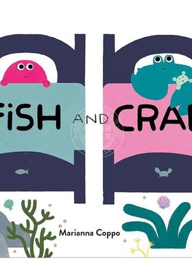 鱼朋友和蟹朋友 Fish and Crab 儿童绘本 动物故事图画书 Marianna Coppo 3-5岁