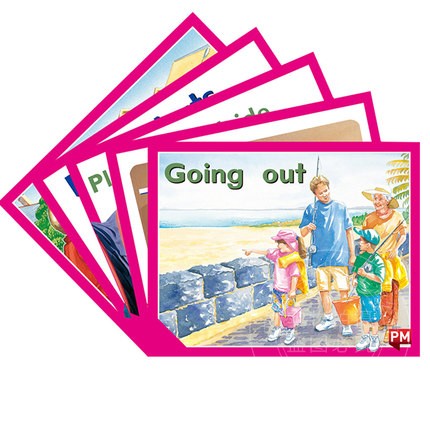 现货 原版进口英文PM彩虹阅读系列PM READERS-MAGENTA, SET 2B FICTION READERS X 5粉色级别 Level2B5册送音频儿童分级阅读英语故