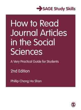 预售 按需印刷 How to Read Journal Articles in the Social Sciences如何阅读社会科学期刊文章:一本非常实用的学生指南 英文原