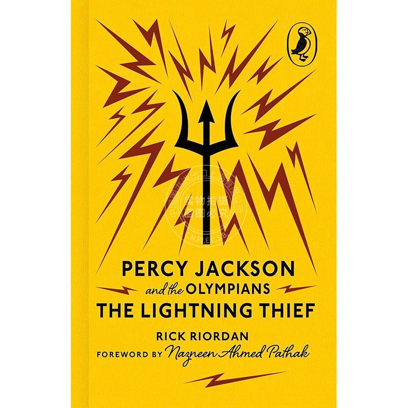 现货 闪电之盗 波西杰克逊与奥林匹斯众神 海雀85周年精装布纹收藏版 Rick Riordan 英文原版 The Lightning Thief 10-12岁
