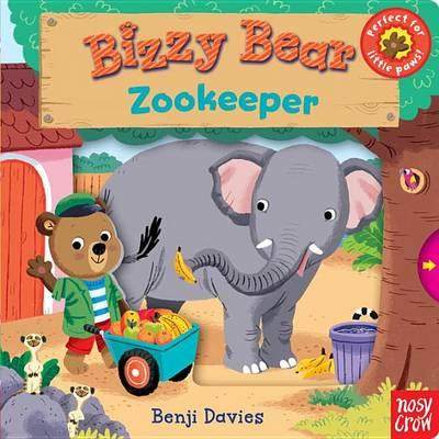 现货 英文原版Bizzy Bear: Zookeeper 熊警官动物园管理员 小熊很忙系列机关书 纸板活动操作书 幼儿认知启蒙 Nosy Crow