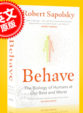 预售 行为暴力竞争利他 人类行为背后的生物学 Behave 英文原版 The Biology of Humans罗伯特·萨波斯基 Robert M Sapolsky