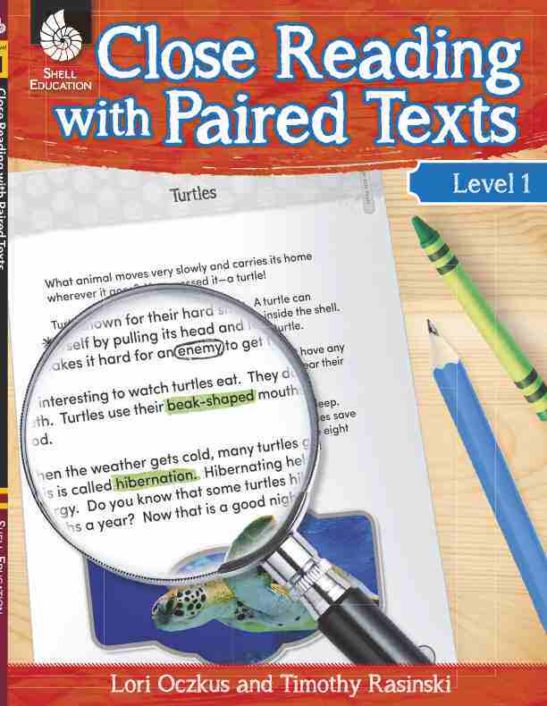 预售 按需印刷 Close Reading with Paired Texts Level 1 阅读课文(要求等级1)  Lori Oczkus 英文原版