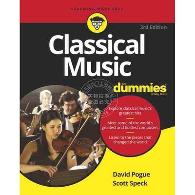 【预售 按需印刷】 古典音乐达人迷 第3版Classical Music For Dummies, 3Rd Edition