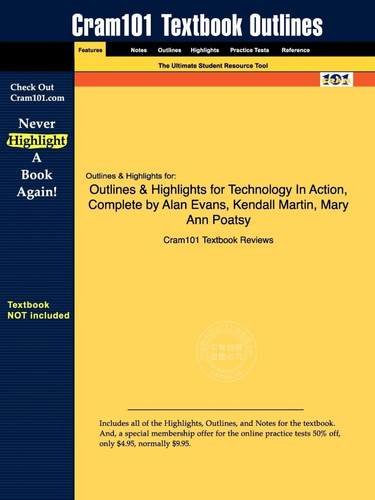 【预售 按需印刷】 Outlines & Highlights for Technology In Action  Complete by Alan Evans  Kendall Martin  Mary Ann Poa