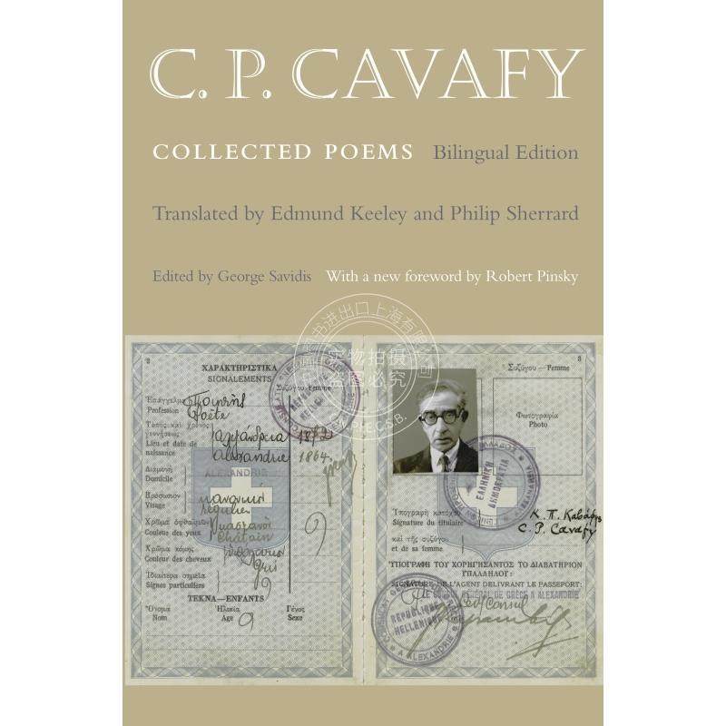 现货 按需印刷 C. P. Cavafy朱敬卡瓦菲：诗集 英文原版