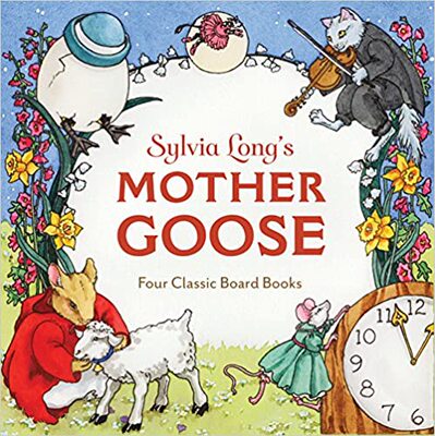 现货 Sylvia Long's Mother Goose: Four Classic Board Books Board book 英文原版 鹅妈妈的四个故事合集 进口儿童纸板书