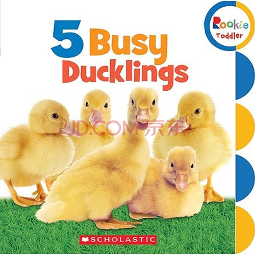 现货 学乐英文原版进口Rookie Toddler:5 Busy Ducklings5只忙碌的小鸭子低幼儿童英语启蒙认知绘本宝宝撕不烂纸板书亲子互动共读