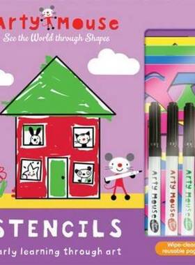 现货 Stencils (Arty Mouse Boost Packs) 英文原版 儿童涂色故事书 进口童书