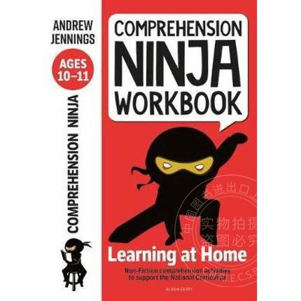 现货！英文原版 Comprehension Ninja Workbook for Ages 10-11 Ninja 10-11岁的阅读理解忍者工作手册 中小学生英语早教平装教辅