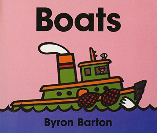 现货 船 交通工具启蒙纸板书绘本 英文原版 Boats Board Book  拜伦巴顿 Byron Barton 幼儿启蒙认知绘本图画书