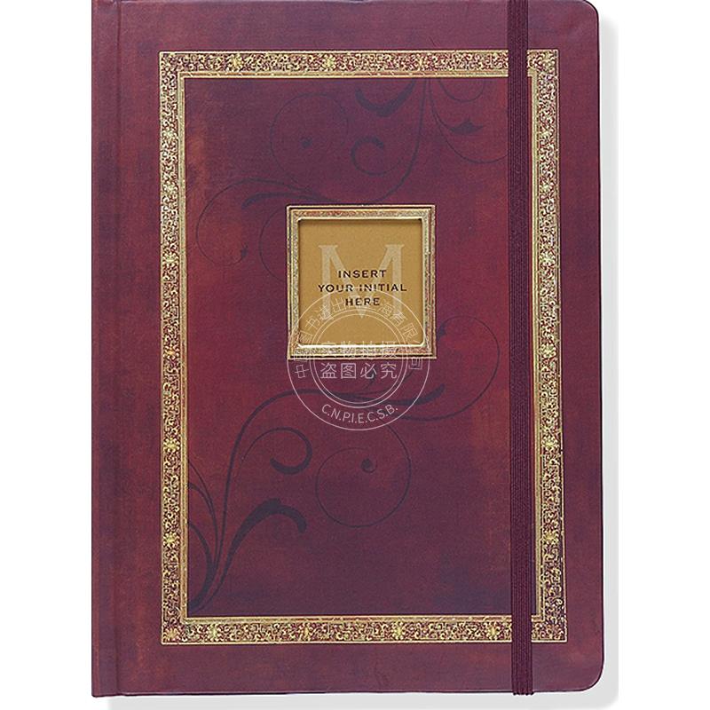 古董花字 笔记本 日记本 文创周边 Peter Pauper Press 无酸纸 刷边 英文原版 Antique Monogram Journal