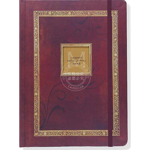 古董花字 笔记本 日记本 文创周边 Peter Pauper Press 无酸纸 刷边 英文原版 Antique Monogram Journal