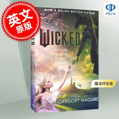 现货 魔法坏女巫电影封面版小说 百老汇同名音乐剧 英文原版 Wicked 2025奥斯卡提名