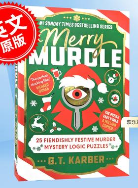 预售 欢乐妙探寻凶 25道充满节日氛围的烧脑逻辑谜题 Murdle系列 G. T. Karber 英文原版 Merry Murdle: 25 Fiendishly Festive Lo