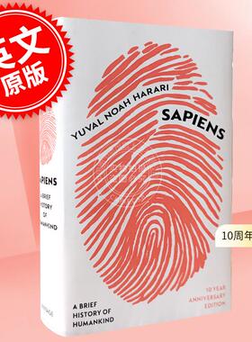 现货 人类简史 从动物到上帝 10周年纪念版 精装 尤瓦尔赫拉利 英文原版 Sapiens: A Brief History of Humankind