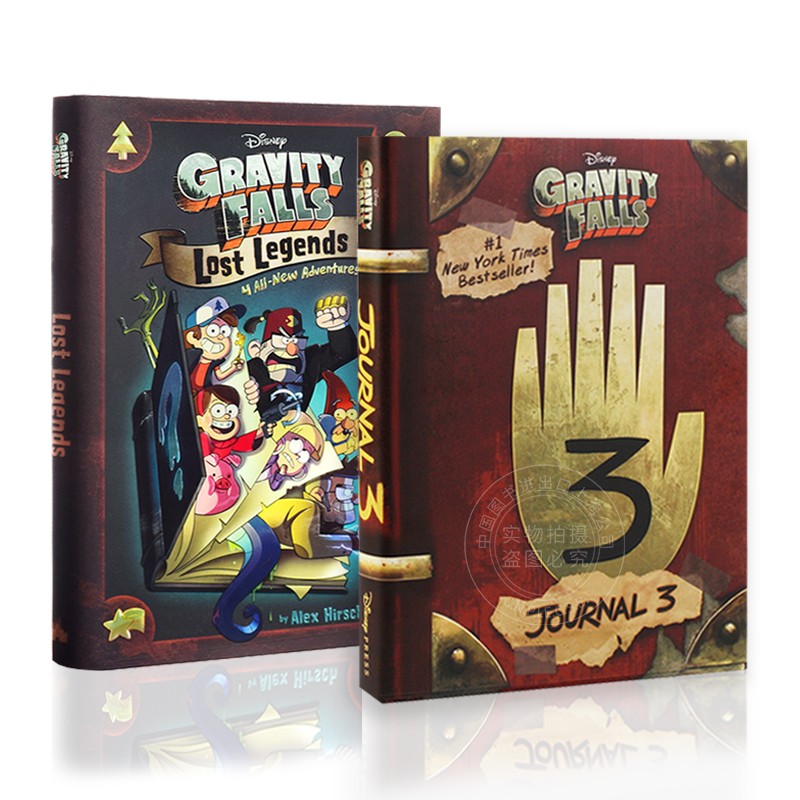 怪诞小镇 失落的传说+迪普日记3 解密日志 套装2册 英文原版 Gravity Falls:Journal 迪士尼Disney 英语全彩漫画设定集 精装 书籍/杂志/报纸 原版其它 原图主图