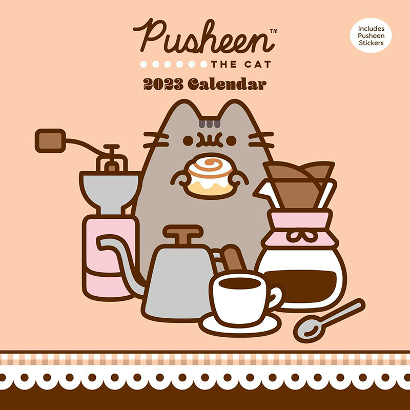 预售胖吉猫克莱尔?贝尔顿 2023年挂历英文原版Pusheen 2023 Wall Calendar