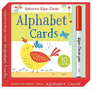 现货 Wipe-Clean Alphabet Cards 英文原版 进口儿童擦写书
