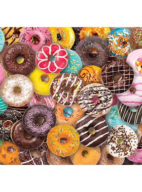 甜甜圈 1000片拼图 文创周边 Peter Pauper Press 英文原版  Donuts 1 000 Piece Jigsaw Puzzle