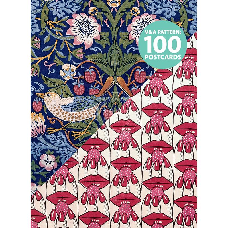 维多利亚与艾尔伯特博物馆图案:100张明信片 V&A 明信片周边 英文原版 V&A Pattern: 100 Postcards