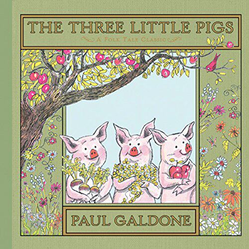 现货 三只小猪精装儿童绘本故事书英文原版经典民间故事系列The Three Little Pigs( Folk Tale Classics)paul galdone蓝思550L