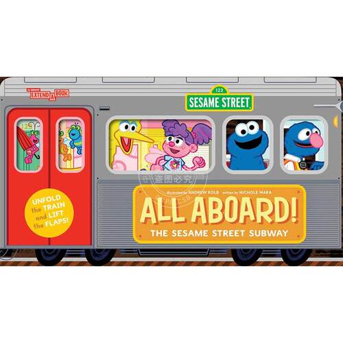 现货 所有乘坐!芝麻街地铁 儿童绘本故事书 英文原版 All Aboard! The Sesame Street Subway