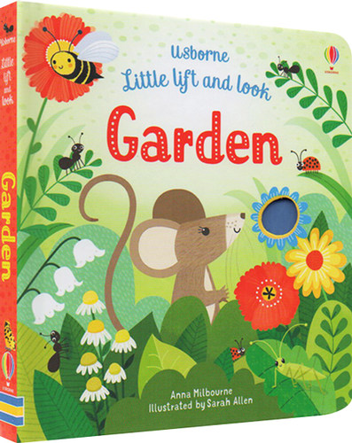 现货 Little Lift and Look Garden 英语原版 Usborne出版 纸板翻翻洞洞绘本 低幼科普启蒙