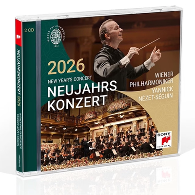 预售【中图音像】2026年维也纳新年音乐会 2CD 雅尼克·尼泽-塞根指挥 索尼发行 欧版