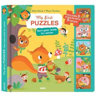 现货 山姆准备过冬了 英文原版 MY FIRST PUZZLES: SAM THE SQUIRR 拼图 儿童 幼儿